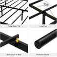 thumbnail image 7 of GAOMON Twin Size Metal Bed Frame with Heart Design Headboard, Under Bed Storage, No Box Spring Needed, Black, 7 of 7