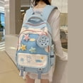 thumbnail image 2 of ibiyuan School Backpacks Korean Rainbow Cloud Lightweight Durable School Bag for Ages 5th 6th 8th 10th, Middle Elementary, High School, Campus, Vacation, 2 of 9