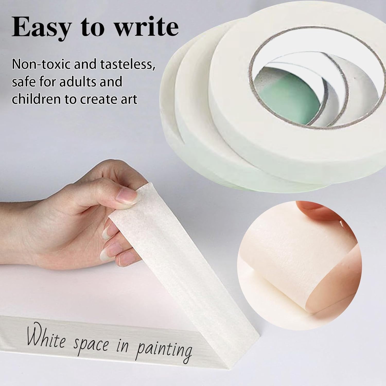 Masking Tape 1 Inch Wide, 18 Pack Painters Tape Bulk, Painter's Painting Tape with Multi-Surface Adhesive Backing for Decorations, 1 Inch x 55 Yards (990 Yards Total)