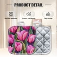 thumbnail image 2 of 4 Pack Pot Holders,Kitchen Essential, Potholder Set,Elegant Pink Tulips In A Watercolor Array, 2 of 6