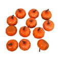 thumbnail image 1 of 12 Pcs Mini Citrouilles Réalistes pour Récolte Bricolage Décoration de Fête Festival Orange, 1 of 6