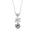 thumbnail image 2 of Delight Jewelry Silvertone Irish Luck Horseshoe with Shamrock Silver tone Bow Heart Necklace, 2 of 4
