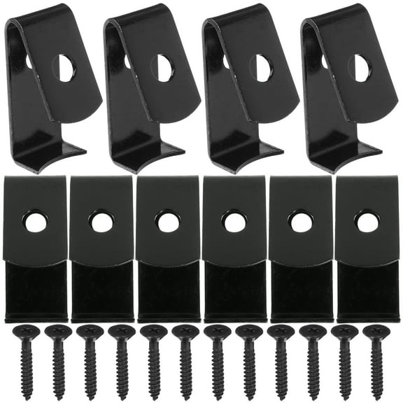 12 Pcs Flower Planter Clips Terracotta Pots Hooks Match Belt Black