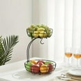 thumbnail image 4 of ZHOHO TANT 2-Tier Countertop Fruit Basket with Banana Hanger, Metal Wire Storage Organizer for Kitchen, 4 of 9