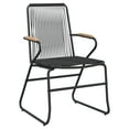 thumbnail image 3 of vidaXL 3 Piece Garden Dining Set Black PVC Rattan, 3 of 5