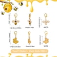 thumbnail image 2 of 1 box 40pcs 2 styles Bees Stitch Marker Bee Charms Bulk Honey Bee Charm Removable Lobster Clasp Locking Stitch Markers for Knitting Weaving Sewing Accessories Women Adults DIY Crafting, 2 of 9
