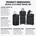 thumbnail image 6 of Skyway Luggage Seville Softside 5-Piece Travel Luggage Set, Black, 6 of 8