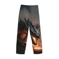 thumbnail image 3 of Haiem Fiery Black Dragon Attack Men's Pajama Pants Ultra Lightweight Pjs Bottoms Sleepwear Bottom Pants With Pocket Drawstring-XX-Large, 3 of 7