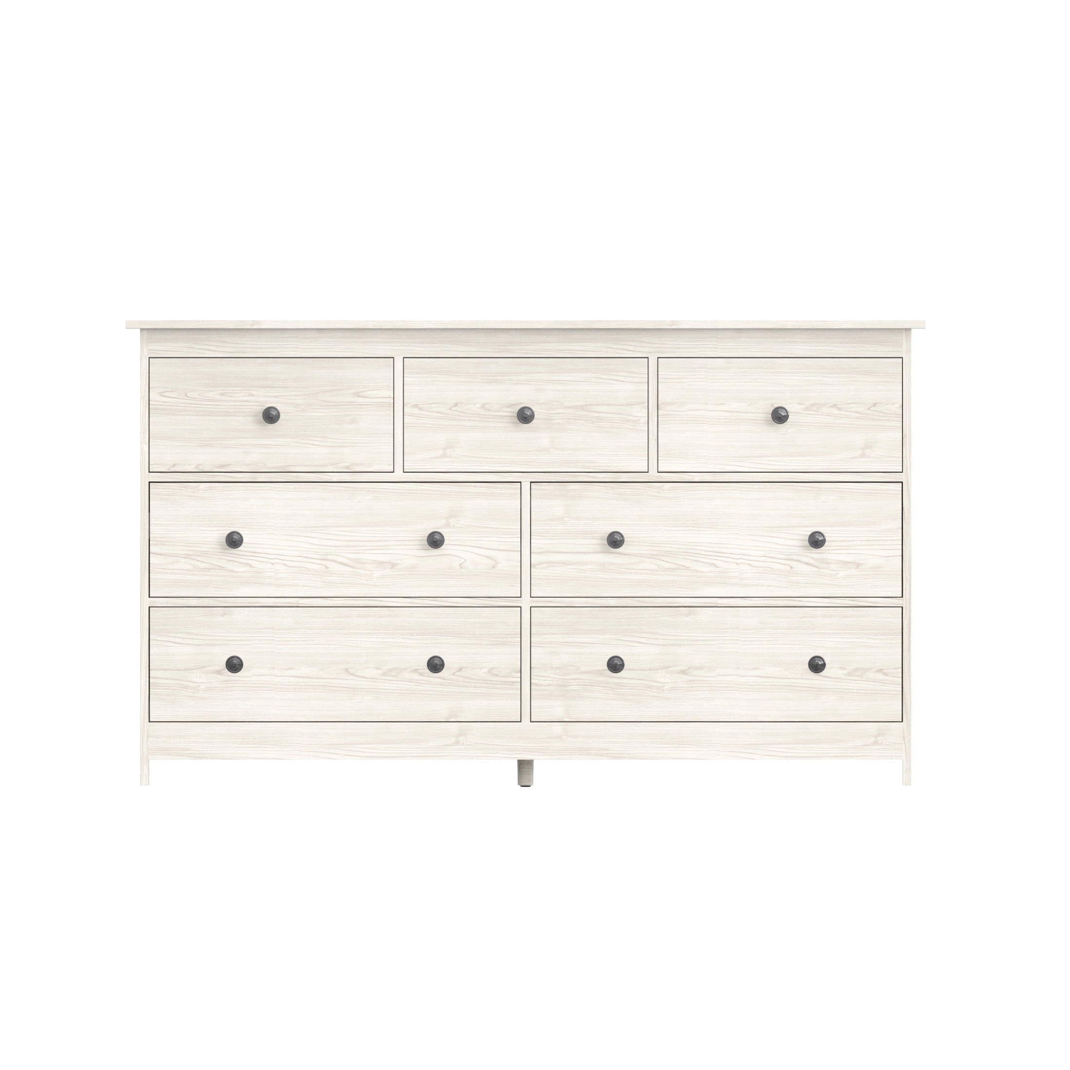 YouTrend 7 Drawer Dresser with Wood Grain, Modern Off-White/Beige Chests of Drawers Wood Adult Storage Cabinet for Bedroom Living Room Hallway