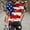 Red, variant on Men's Distressed American Flag 3D T-Shirts Short Sleeve Crew Neck Tee 4th of July Patriotic Unisex Streetwear Tops