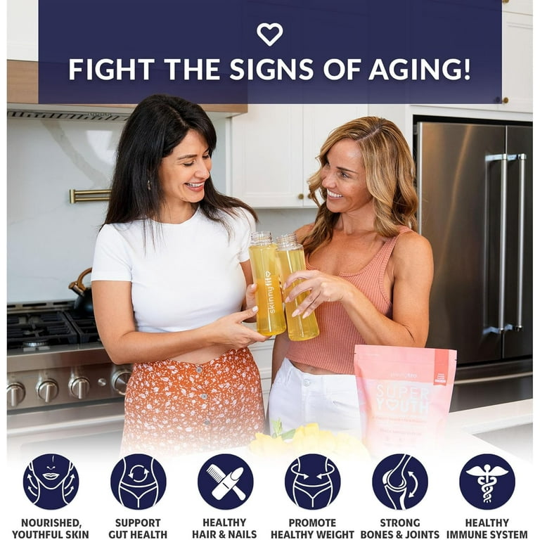 SkinnyFit Peach Mango Drink Flavored Super Youth Collagen Powder