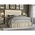 thumbnail image 5 of Home Design Gianna Twin Tufted Upholstered Platform Bed Frame with Button-Tufted Headboard and Bed Skirt, Warm Gray, Easy Assembly, 5 of 5