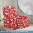 thumbnail image 3 of Xixirimido Christmas Candy Cane Red Recliner Chair Cover 4-Pieces Lazyboy Cover for Recliner Chair with Storage Pockets Furniture Protector for Living Room Printed Sofa Slipcover, 3 of 8