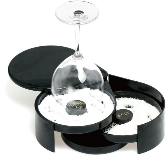 Protoiya 3 Tier Bar Glass Rimmer,for Margarita and Cocktail, Bartender Tool,Salt Box Spice Container