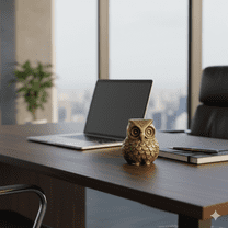 Natriel Handcrafted Brass Owl Sculpture - Artistic Decor for Home