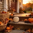 thumbnail image 4 of 1Pc Pumpkin Fall Decor, Woven Wicker Pumpkins for Home, Farmhouse Style, Autumn Thanksgiving Decorations, Fall Centerpieces for Table Porch Mantel Indoor - 6'', 4 of 6