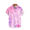 thumbnail image 5 of Yaoyar Fashion Tie Dye Collared Beach Shirts for Men Summer Loose Button Down Short Sleeve Vintage Hawaiian Shirts, 5 of 6