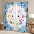 thumbnail image 2 of Erosebridal Easter Curtains Easter Bunny Curtains & Drapes Colorful Easter Decorations Blackout Curtains, Cute Rabbit Easter Eggs Spring Decor Window Curtains 52''Wx63''L, Blue, 2 of 5