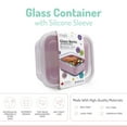 thumbnail image 3 of Melii Glass Bento Box with Silicone Sleeve - 740ml - pink - 1 unit, 3 of 6