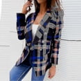 thumbnail image 3 of 26-27 Ladies Long Sleeve Cardigan Blazers Buttons Office Outwear Lapel Casual Work Blazer Business Jackets, 3 of 3