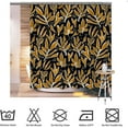 thumbnail image 3 of She Love Mid Century Leaf Shower Curtain Abstract Vintage Boho Yellow Leaves Art Shower Curtain with Metal Hooks 72x72 Inch Waterproof Polyester Bathroom Curtain, 3 of 6