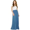 thumbnail image 5 of Made by Johnny Women's Solid Maxi Skirt with Elastic Waist Band XXXL DENIM, 5 of 6
