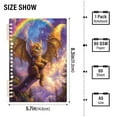 thumbnail image 3 of WOBOGO Golden Kitten with Wings Notebook College Horizontal Grid Paper Ink Spill Resistant Water Resistant Cover 8.3x5.7x0.4in, 3 of 8