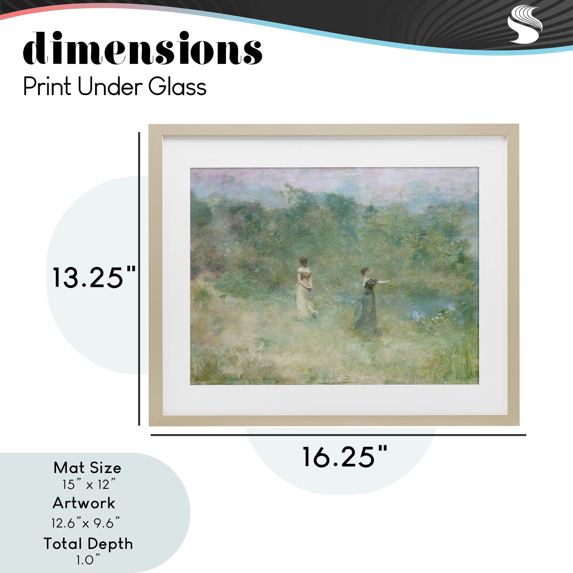 Stupell Industries Vintage Summer Fishing Ladies Birch Framed Print Under Glass, design by Wild Apple Portfolio