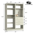 thumbnail image 3 of Homieasy 50" Closet System 2 Sets, Walk-in Closet System with 4 Wooden Drawers & 2 Hanging Rods, Heavy Duty Closet with Mirror, Wardrobe Closet for Bedroom/Closet, 50"L x 15"W x 79.7"H, White Oak, 3 of 7