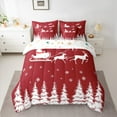 thumbnail image 2 of Feelyou Kawaii Santa Claus Bedding Comforter Set 7pcs, Christmas Dreamy Festival King Bedding Sets, Fairy Tale Reversible Bed Sheets, Luxury Bedroom Decor, 2 of 7