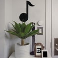 thumbnail image 2 of Meyerdirk Art Music Symbol Metal Decor, 8th Note - Hammered Black, 2 of 2