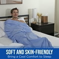 thumbnail image 3 of LETOM Premium Comfort Blue Waves Breathable Cooling Blanket, Twin, 3 of 6