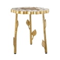 thumbnail image 4 of TOV Furniture Table d'Appoint Flor 18"H en Aluminium/fer de Transition en Laiton, 4 of 8