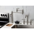 thumbnail image 2 of Kingston Brass KS3708AL Restoration Deck Mount Pot Filler Faucet, Brushed Nickel, 2 of 8