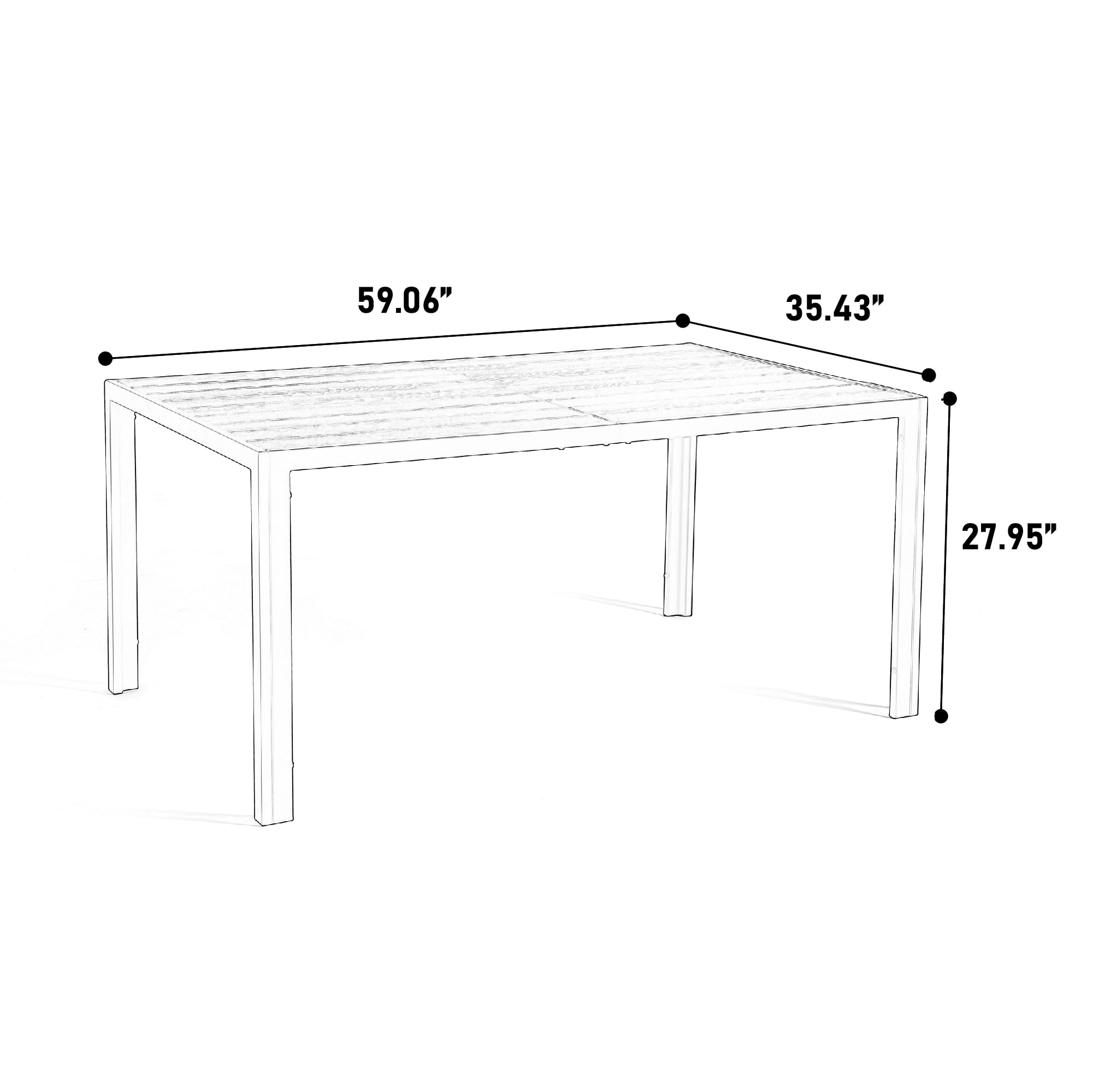 Enyopro 7 Pieces Patio Dining Set, Outdoor Furniture with Rectangular Table & 6 Stackable Textilene Chairs, Weatherproof Steel Frame for Garden Backyard Deck Porch, Brown