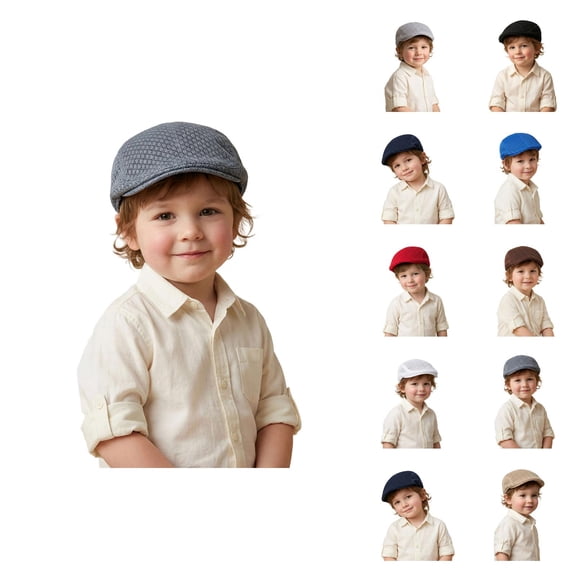 Kids Breathable Mesh Beret Hat For Boys Girls - Lightweight Cabbie Driving Caps For Children 3-16 Years, Versatile Flat Cap For Work School Casual & Outdoor Activities