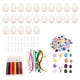 thumbnail image 1 of 25x DIY Huevos de Pascua sin pintar Kit de canasta de Pascua Props juguetes con un pequeño agujero en el fondo del huevo huevos blancos en, 1 of 9