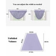 thumbnail image 6 of Waterfall Valances for Windows, Pure Lavender Kitchen Sheer Valance Curtains, Simple Solid Color Rod Pocket Elegant Swag Valances for Living Room Bedroom, 47.2"x38.5", 2 Panel, 6 of 8