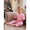 thumbnail image 6 of Loicainy Baby Toddler Girl Christmas Outfit 6 12 18 24 Months 2T 3T 4T 5T Candy Cane Long Sleeve T-shirt and Pants Clothes Set, 6 of 9