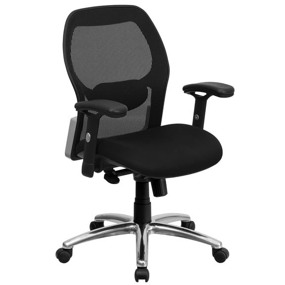 Scranton & Co Mid-Back Mesh Office Chair in Black