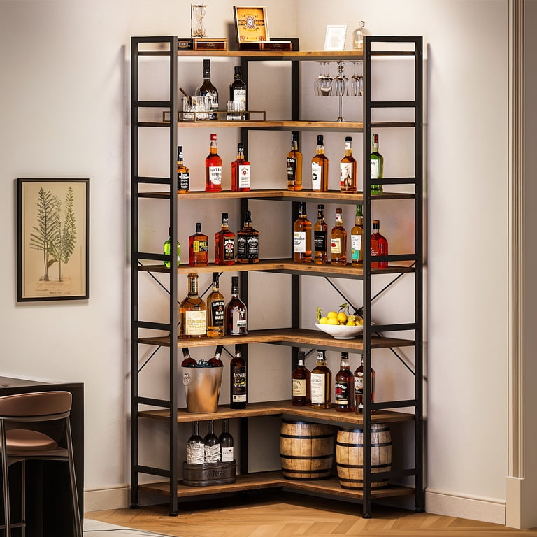 Casacomoda L-Shaped Corner Bookshelf, 7-Tier Industrial Design photo 4