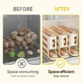 thumbnail image 5 of Egg Organizer for Fridge 60 Eggs,Egg Holder Countertop,Egg Holder for Refrigerator 60 Egg,4-layer Tilted Design Slide Egg Storage Holder, Automatic Scrolling Egg Holder, Egg Organizer for Fridge Door, 5 of 8