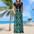 thumbnail image 4 of Vestido De Mujer Vestido largo de playa de verano con bolsillos Vestido de columpio de dama para vacaciones (Verde M) Cgtredaw para Mujer Verde T 20, 4 of 7