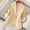 B_Khaki, variant on XPMWRP Women Contrast White Piping Blazer Jacket Notched Lapel 3/4 Sleeve One Button Work Casual Suit Outer Coat Khaki S