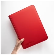 Vault X 9 Pocket Trading Card Zip Binder, 360 Cards, Premium Exo-Tec Album Material, 20 Side-Loading Pages, Folder for Collectible Games, Sports, TCG (Red)