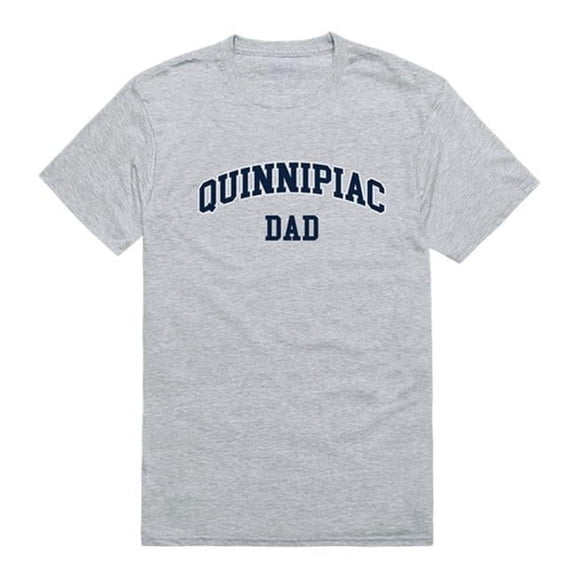 W Republic 548-365-HGY-03 Quinnipiac University Mens College Dad T-Shirt, Heather Gray - Large