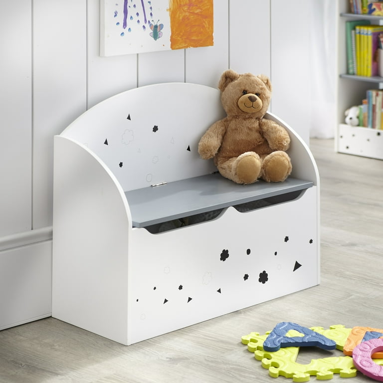 Gray and 2024 white toy storage