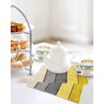 thumbnail image 4 of Yellow Grey Kitchen Dish Towels for Drying Dishes Set of 2, Vintage Stripe Farmhouse Wood Grain Ombre Waffle Weave Microfiber Hand Tea Bathroom Towels Quick Dry & Absorbent Towel 12x12, 4 of 7