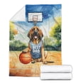 thumbnail image 2 of Happy Father's Day Bloodhound Playing Basketball with Best Dad Jersey Cozy Fleece Blanket Dog Lover Warm Soft Throw Blanket - 13006, 2 of 5