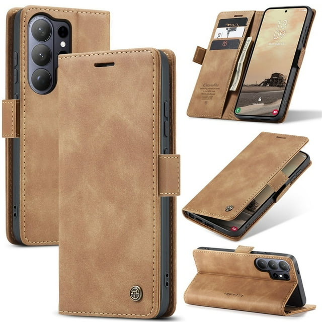 CaseMe Funda de Cuero para Samsung Galaxy S26 Ultra 5G, Funda de Cuero con Tapa y Tarjetero con Cierre Magnético a Prueba de Golpes Funda Protectora para Teléfono Samsung Galaxy S26 Ultra 5G 6,9"